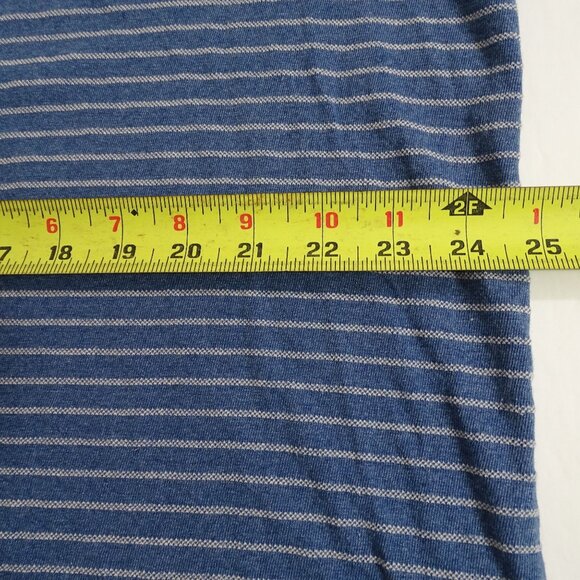 Johnnie-O Hangin Out Blue Striped Long Sleeve Henley Shirt Men Size XL Cotton - Picture 10 of 13